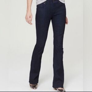 Ann Taylor loft 6 or 28 dark wash curvy flare mid rise low rise jeans